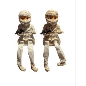 Sitting Halloween Decor Mummy Resin Fall Monster Lot of 2